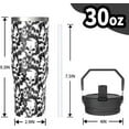 thumbnail image 2 of Skull Halloween Gifts for Women Men, Goth Horror Stainless Steel Insulated Travel Coffee Cup, 30 Oz Tumbler with Top Handle and Flip Straw, Holiday Birthday Water Bottle for Him Her, 2 of 6