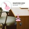 thumbnail image 2 of Raindrops  Headphone Hanger Cable Holder Storage Rack Monitor Stands Computer Pink, 2 of 8