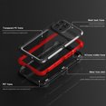 thumbnail image 6 of for iPhone 13 Pro Max Case Waterproof Shockproof Dustproof Full-Body Sturdy with Camera Lens Protection and Built-in Screen Protector,Underwater Full Sealed Cover for iPhone 13 Pro Max, Black/Red, 6 of 11