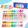 thumbnail image 1 of Puzle numérico de madera QZMTOY para niños pequeños con reloj Montessori, 1 of 8