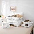 thumbnail image 6 of Homewish Kawaii Dog Cat 7-Piece Twin Bedding,Pet Love Theme Bedding Comforter Set,White,Polkadot Reversible, 6 of 8