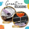 thumbnail image 5 of Exquisite Lavender Beverage Napkins, 50 Count Disposable Paper Napkins, 5" x 5" Cocktail Napkins, 5 of 7