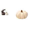 thumbnail image 1 of Juego de estatua de conejo de y almohada de calabaza de Halloween para mueble de TV, sofá, cama, dormitorio, armario, jardín, decoración de, 1 of 8
