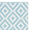 thumbnail image 5 of SAFAVIEH Montauk Tryik Geometric Diamonds Cotton Runner Rug, Light Blue/Ivory, 2'3" x 7', 5 of 6