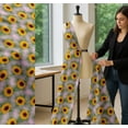 thumbnail image 5 of Soimoi Cotton Poplin Fabric Leaves & Sunflower Floral Decor Fabric Printed Yard 42 Inch Wide, 5 of 7