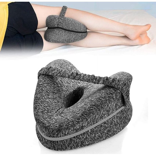 Almohada ortopédica gris de espuma viscoelástica para personas que duermen de lado - Ideal para personas que duermen de lado - Sou