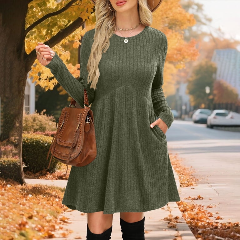 long sleeve burgundy knit dress Zara Collared Long-sleeved Knit Dress main image 0