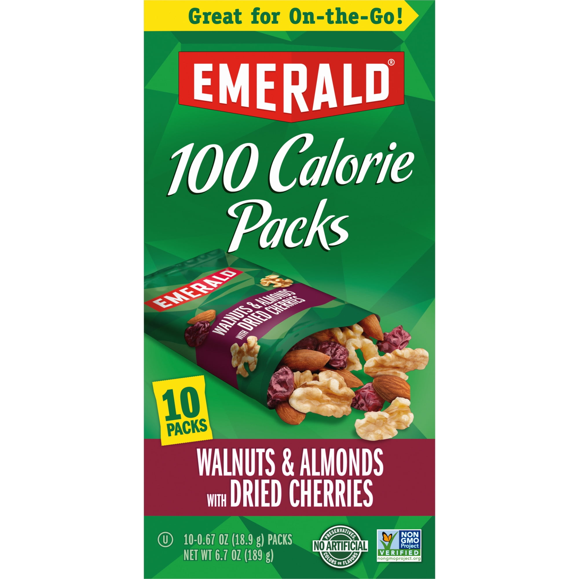 Emerald Nuts Walnuts & Almonds with Dried Cherries, 100 Calorie Packs