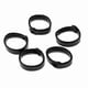 thumbnail image 2 of 5-Pack Leather Wristband Straps with Retainer Loops in Black, 20/22/24mm Size Variants, 2 of 5