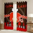 thumbnail image 2 of Erosebridal Football Blackout Curtains 42x84 inch,Football Curtains,American Football Curtains Drapes,Football City Window Curtains 2 Panels for Living Room(Cleveland), 2 of 6