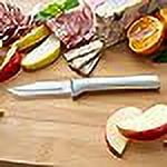 Rada Cutlery Peeling Paring Knife, Silver Handle, Pack of 6