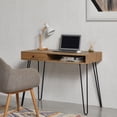 thumbnail image 5 of Caffoz Home Office Computer Hairpin Leg Desk with Drawer, Oak, 5 of 9
