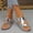 Silver, variant on Women's Croc-Embossed Slide Sandals, Open Toe Cutout Slip-On Shoes, Plus Size Trendy Comfort Footwear for Streetwear Red 36