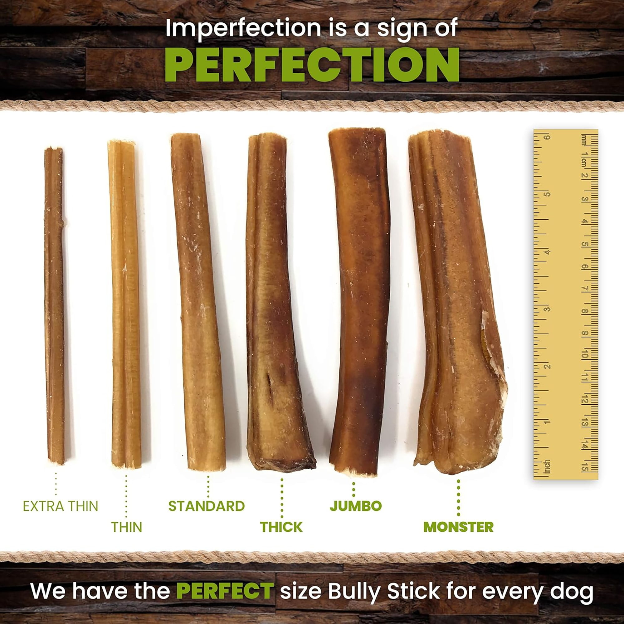 Sancho & Lola's: 6" Bully Sticks - Jumbo 5 Count - Dog Treat, Low-Odor Chew, High-Protein, Made with 100% Beef Pizzle, Hand-Selected in the USA