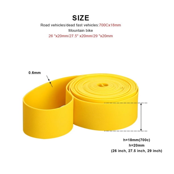 Doublure Anti-crevaison De Pneu Vélo – PVC, 4 Tailles (20, 24, 26, 700C) – Protège La Chambre à Air, Facile à Poser