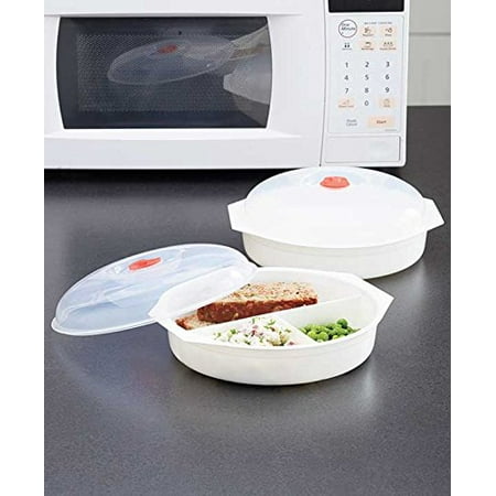 Set of 2 Divided Microwave Plates - Walmart.com