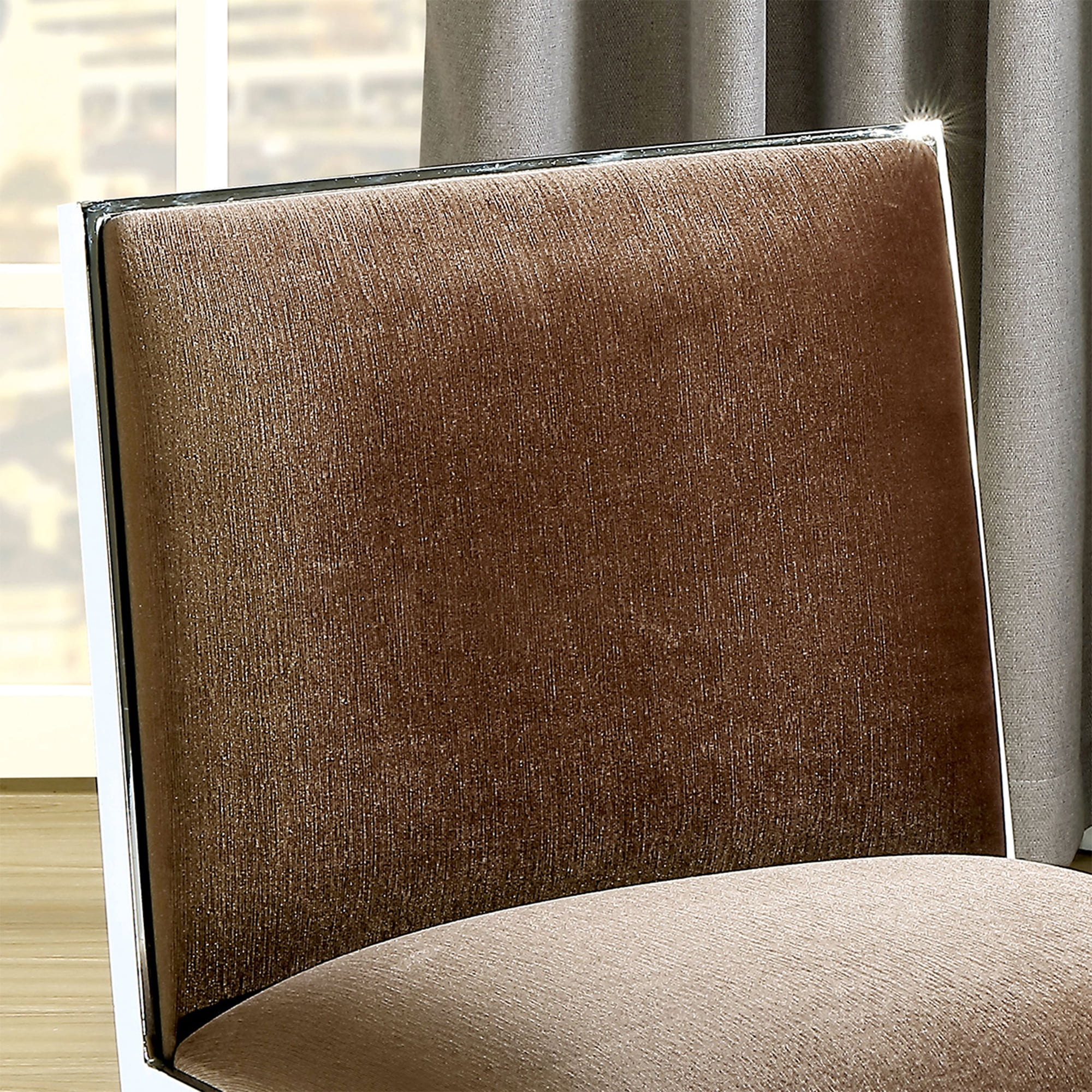 Furniture of America Delta Contemporary Upholstered Office Chair, Brown