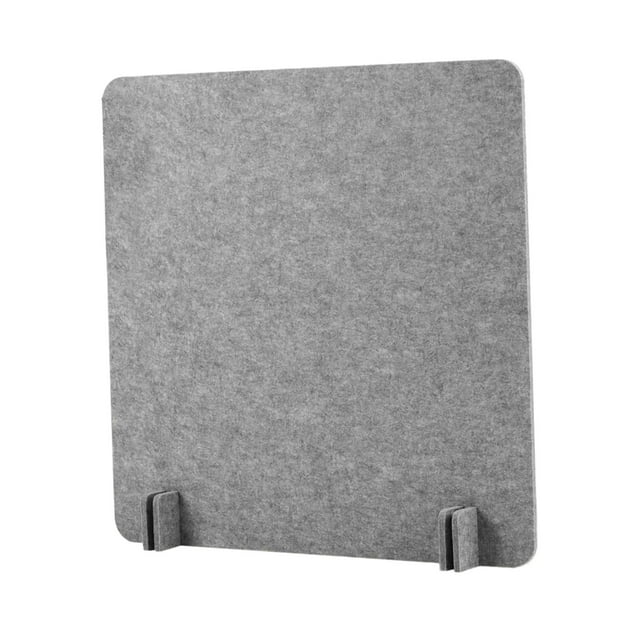 Mampara acústica para mesa, separador, biombo, divisor de mesa para la zona de recepción. Cuadrado gris claro