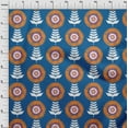 thumbnail image 4 of oneOone Silk Tabby Blue Fabric Asian Block Floral Craft Projects Decor Fabric Printed By The Yard 42 Inch Wide, 4 of 4