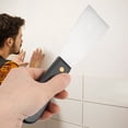 thumbnail image 3 of Grey Knife Scraper, Stainless Steel Putty Knife Blade Soft Grip Handle with Professional and Practical Design, Beautiful Appearance, Convenient to Carry and Use,, 3 of 7