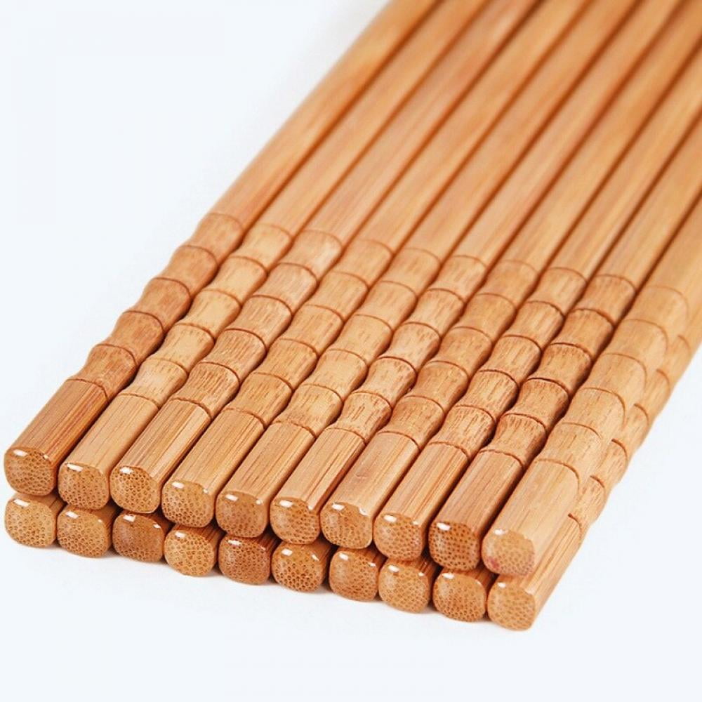 10 Bamboo Chop Sticks Chopsticks Reusable Good Grip UK SELLER 