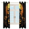 thumbnail image 3 of Halloween Scary Night Full Moon Curtains Aesthetic Envrionmental Friendly Picture, Living Room Bedroom Window Drapes 2 Panel Set, 3 of 5