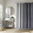 thumbnail image 1 of Hometrends Blanket Stripe Heavy Weight Woven Fabric Shower Curtain, Blue, 1 of 5