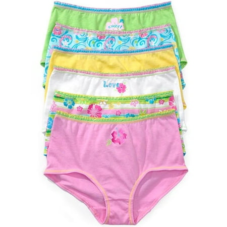 Girls' Low-Rise Briefs, 6 Pack
