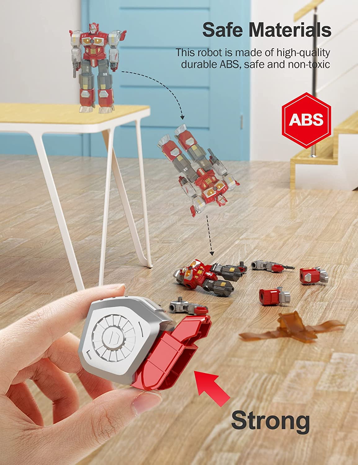 Miebely Deformation Toys - Magnetic Assembling Dinosaur Robot Toys for Kids All-in-One Design Transforming Animals,Including Battle,Cars, Airplane Models