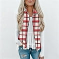 thumbnail image 2 of Diufon Plaid Vest for Women Lightweight Sleeveless Full Zip Fleece Jackets Fall Winter Cozy Coats with Pockets, 2 of 9