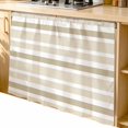 thumbnail image 2 of Beige Brown Striped Cabinet Curtain 35"Wx35"L,Dustproof Under Sink Skirt with Self Adhesive Tape,Modern White Abstract Arts Cabinet Curtain Cover for Kitchen Sink,Bathroom Vanity,Laundry Room, 2 of 9