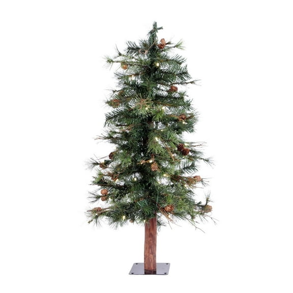 Vickerman 3' Mixed Country Alpine  Artificial Christmas Tree, Warm White Dura-Lit® LED Lights