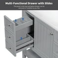 thumbnail image 6 of 36" Bathroom Vanity with Sink Combo, One Cabinet and Three Drawers, Solid and MDF Board, Grey, 6 of 9