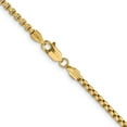 thumbnail image 4 of Auriga Fine Jewelry 14K Yellow Gold 2.45 mm Semi-Solid Round Box Chain Necklace for Women 30", 4 of 7