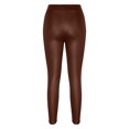 thumbnail image 3 of RQYYD Women's Faux Leather Leggings High Waisted Pleather Pants for Women Black Stretchy PU Tights, 3 of 5