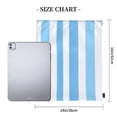 thumbnail image 2 of Leisure Draw String Mouth Backpack 16 X 14 Woven Band Durable Not Easy To Fall Off In Travel Portable Draw String Design Light Blue Stripe_2, 2 of 8