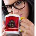 thumbnail image 2 of 3drose, a Chocolate Labrador Retriever Puppy Dog - Na02 Zmu0180 - Zandria Muench Beraldo, 11oz Two-tone Yellow Mug, 2 of 6