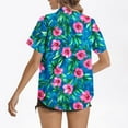 thumbnail image 3 of JURANMO Womens Funny Hawaiian Palm Tree Shirts Casual Button Down Beach Summer Short Sleeve Shirt Fashion Tropical Beach Tops Blue XXXXXL Todays Daily Sales Clearance, 3 of 5