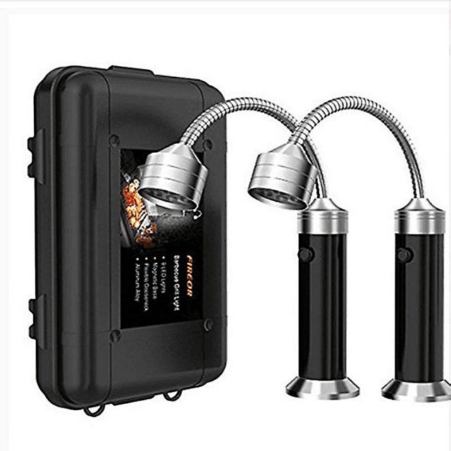 Juego de 2 luces LED CHAO para barbacoa con base magnética y rotación de 360 grados
