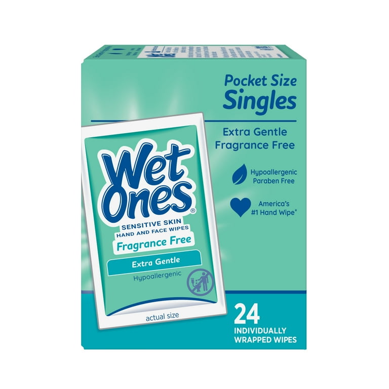Wet Ones, Hand Wipes, 24 Ct, Sensitive Skin Unscented - Walmart.com