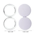 thumbnail image 2 of Unique Bargains 1 Pc Circular Makeup Mirror for Travel Vacation Purple PU ABS Glass, 2 of 5