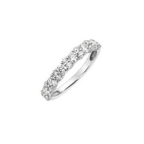 1 Carat DEW Moissanite 10k White Gold Anniversary Ring
