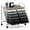 Gray, variant on imerelez 12-Drawer Rolling Storage Cart - 2-Row 10-Storey, Multicolor Drawers, 4 Wheels (2 Brake), White Frame-Peach