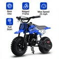 thumbnail image 7 of TOXOZERS Mini Pit Bike Gas-Powered Dirt Bike with 13 Inch Knobby Tires,25 MPH,Begin-ner Off Road Motorcycle for Boys Girls,Blue, 7 of 7