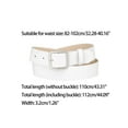 thumbnail image 3 of INSPIRE CHICWomen Pin Buckle Belt Soft Wide Waist Belt Casual Dresses Jeans Pants 112cm/44.09" White,Silvery Buckle, 3 of 4