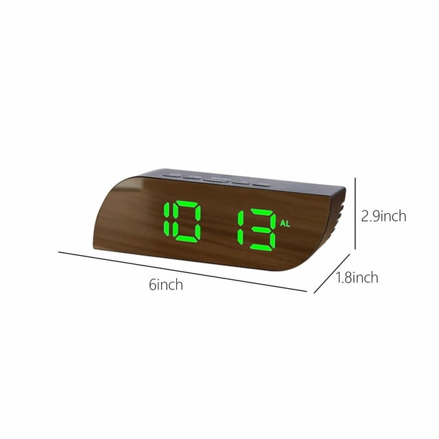 Horloge Numérique Grand Affichage LED Réveils Électriques Surface pour Maquillage avec Mode de Gradation