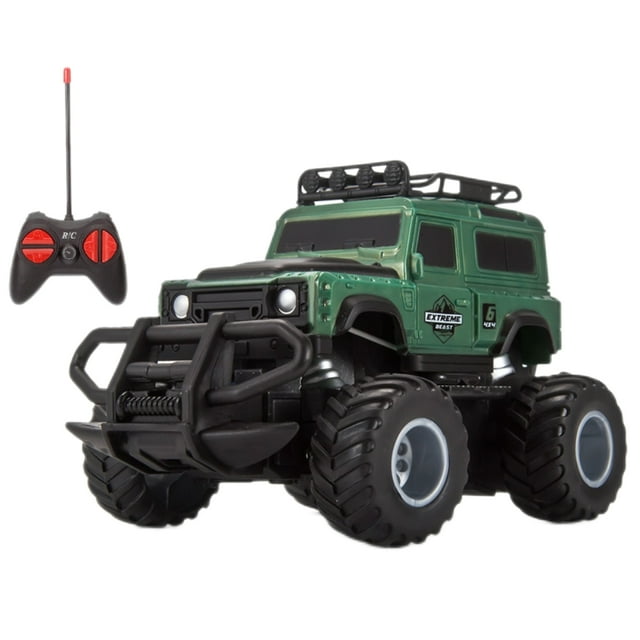 Camión RC con control remoto, vehículos todoterreno de carreras, 4x4, camión RC para niños, niños y adultos.