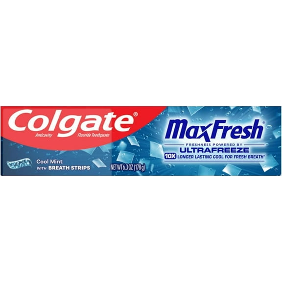 Colgate Max Fresh with Whitening Breath Strips, Cool Mint, 1-Pack 7.3 Ounces