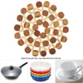 thumbnail image 3 of Posavasos Redondos De Bambú Para Tazas, Posavasos Para Bebidas, Hogar Para Mesa De Escritorio De Cocina, 3 of 8