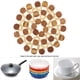 thumbnail image 3 of Posavasos Redondos De Bambú Para Tazas, Posavasos Para Bebidas, Hogar Para Mesa De Escritorio De Cocina, 3 of 8